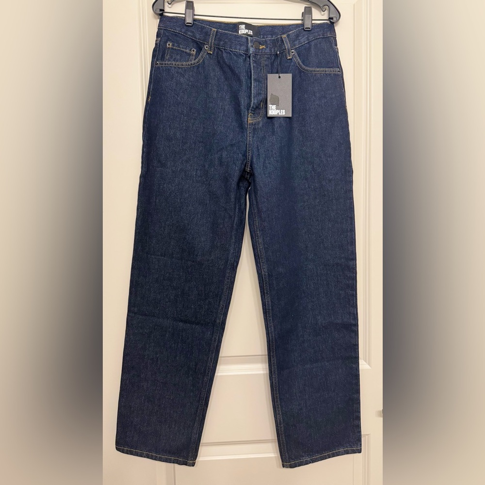 NWT The Kooples Women's Dark Wash Button Fly Straight Leg Jeans - Size 31 - Picture 3 of 12